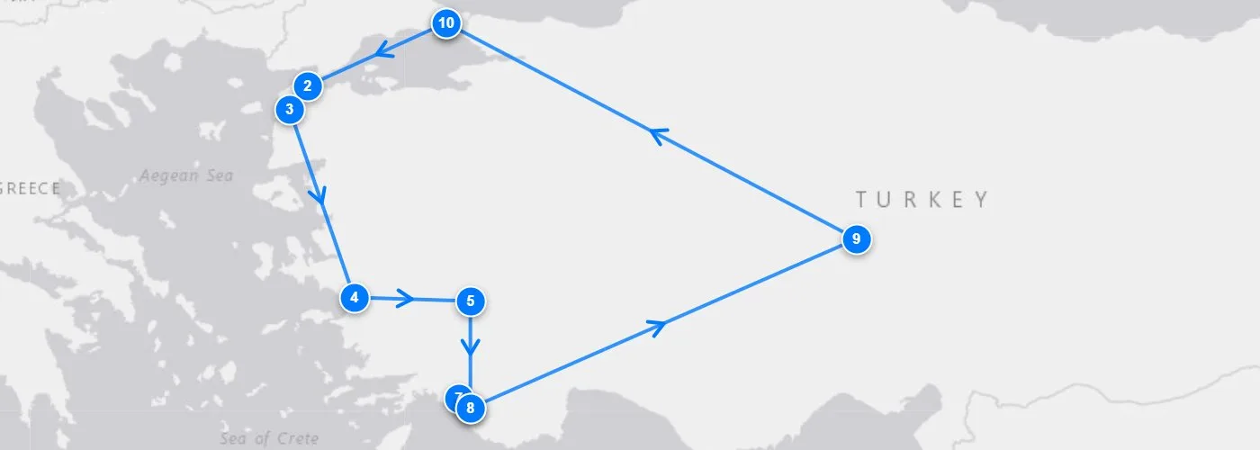 Anzac Day Total Exploration route map